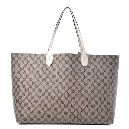 Gucci Calfskin GG Supreme Monogram Large Reversible Tote White 1 of 16