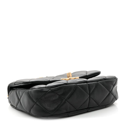 Chanel Lambskin Quilted Mini Lacquered Chain Flap Black 4 of 10