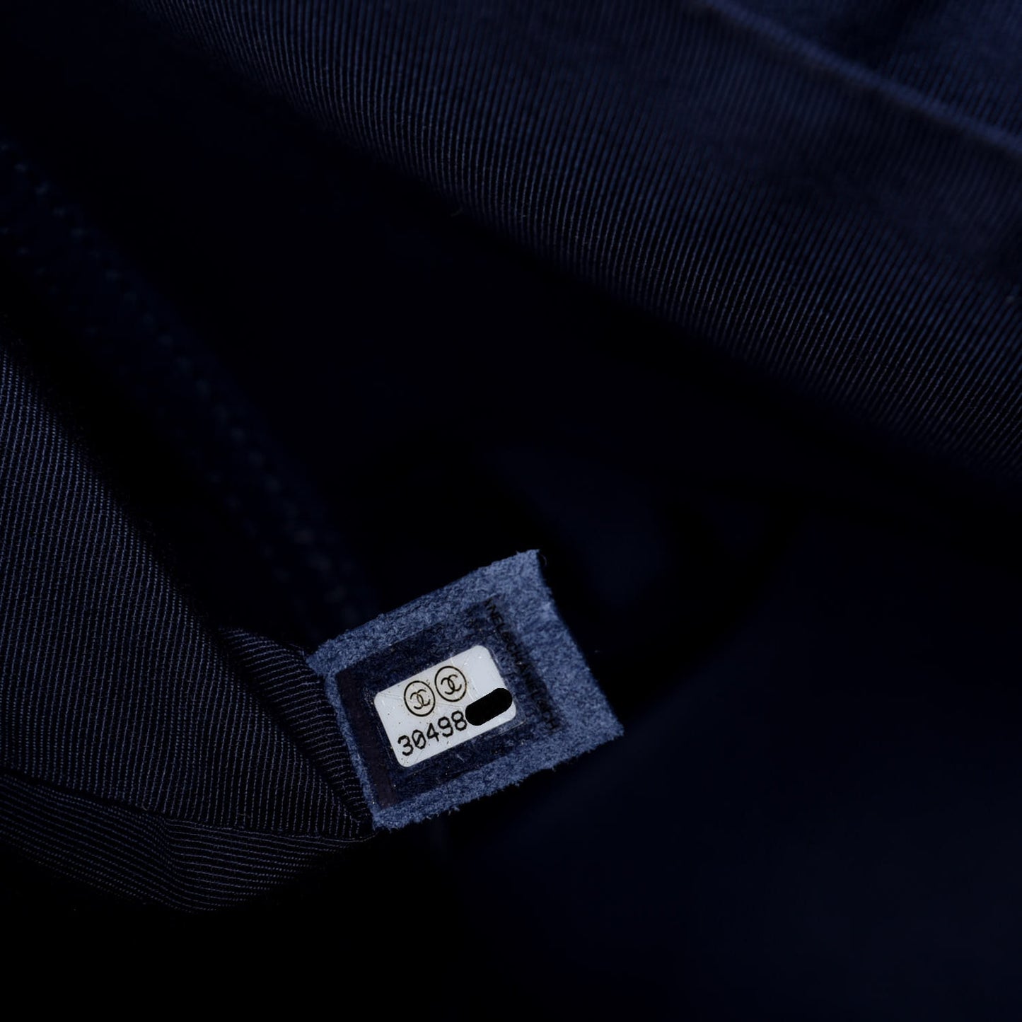 Metallized Calfskin Quilted Small XXL Travel Flap Bag Navy