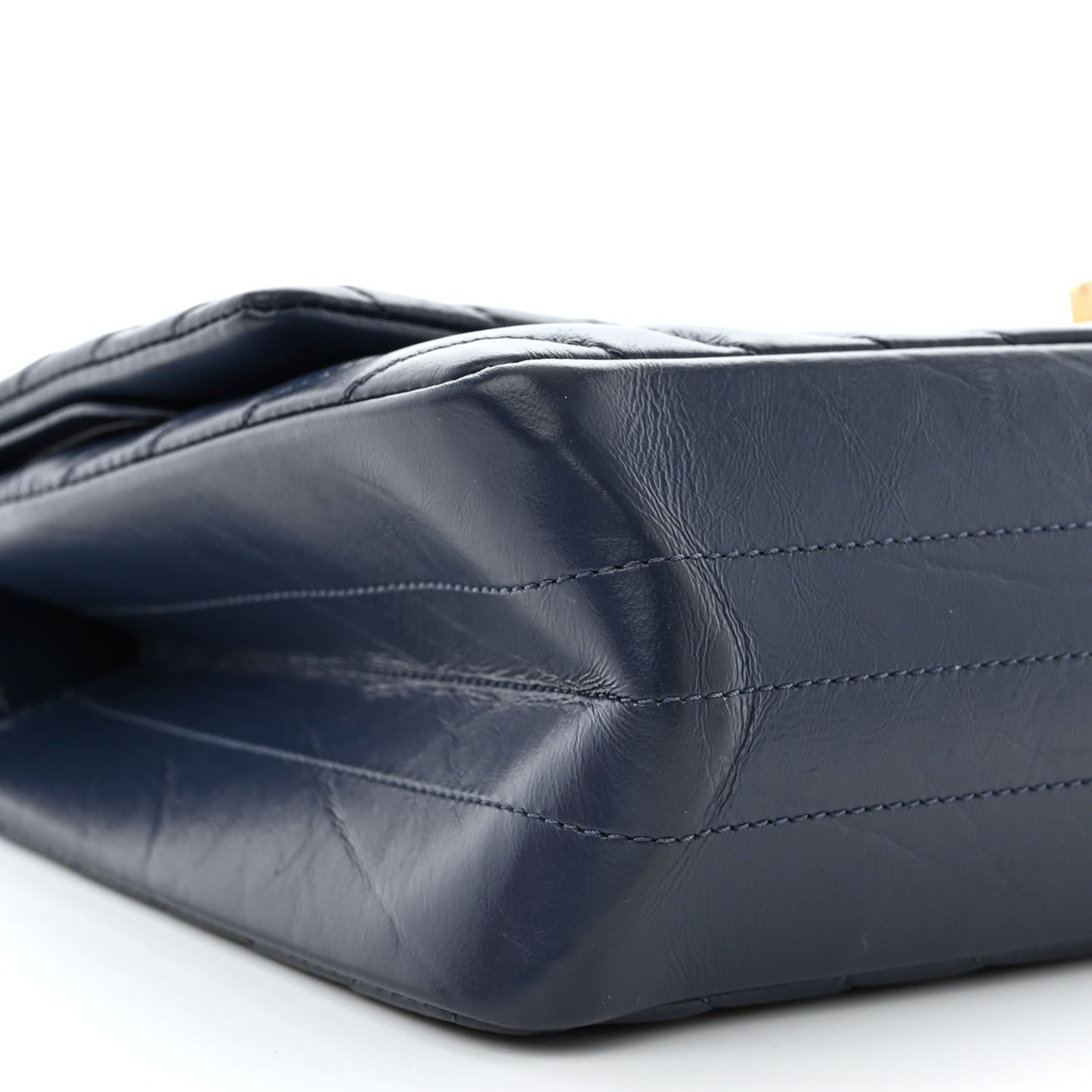Aged Calfskin Chevron Quilted 2.55 Reissue 226 Flap Navy Blue