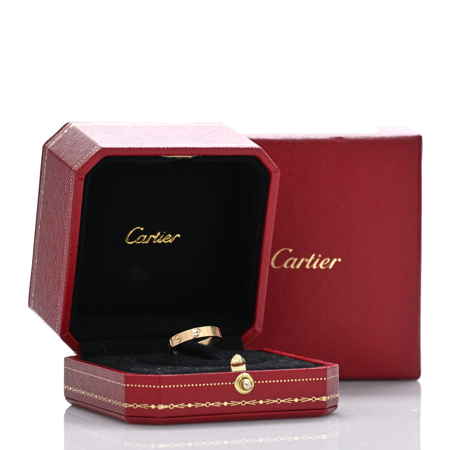 Cartier 18K Yellow Gold 3.5mm LOVE Wedding Band Ring 50 5.25 5 of 5