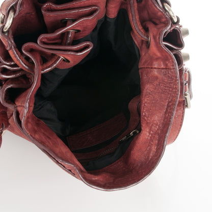Alexander Wang Pebbled Lambskin Diego Bucket Brick Silver Hardware 5 of 6
