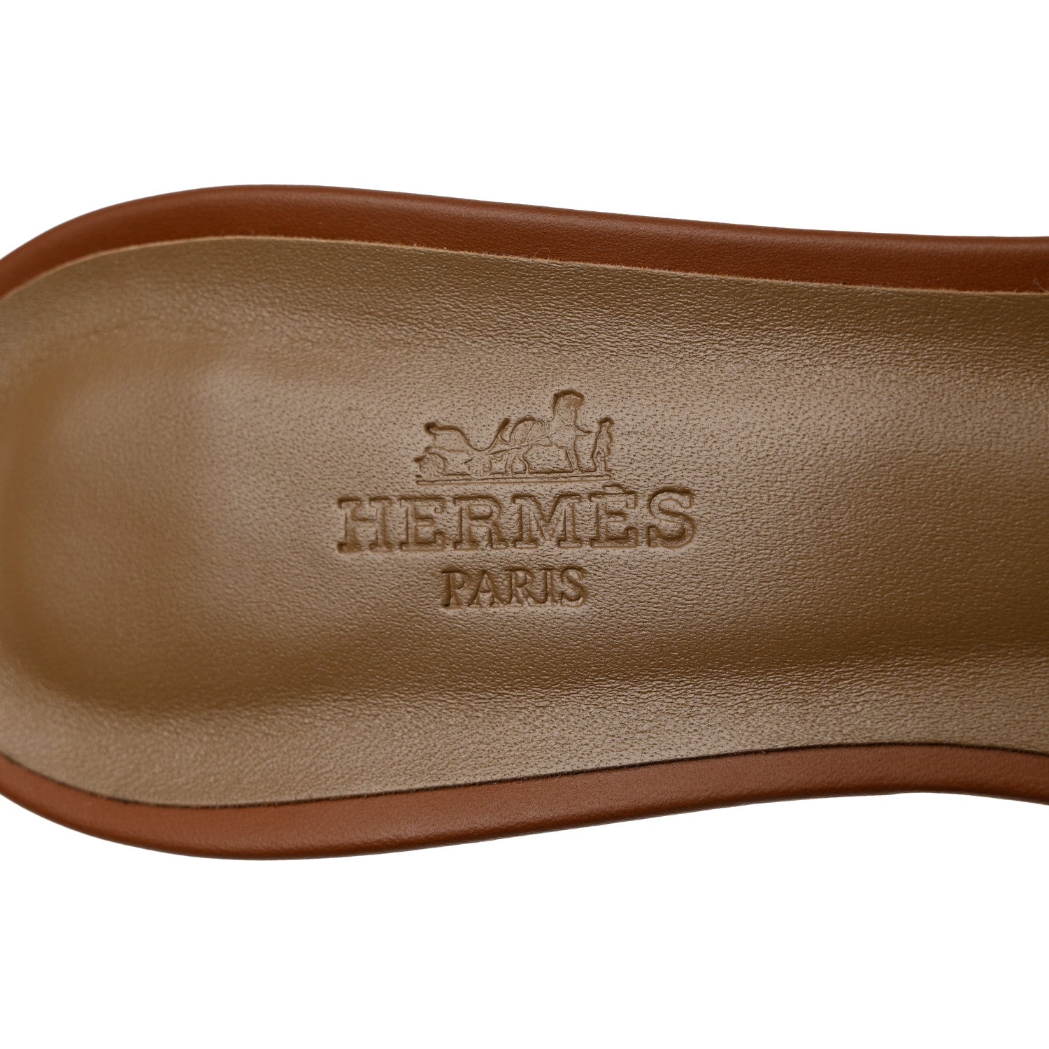 Hermes Calfskin Oasis Sandals 38 Gold 7 of 9