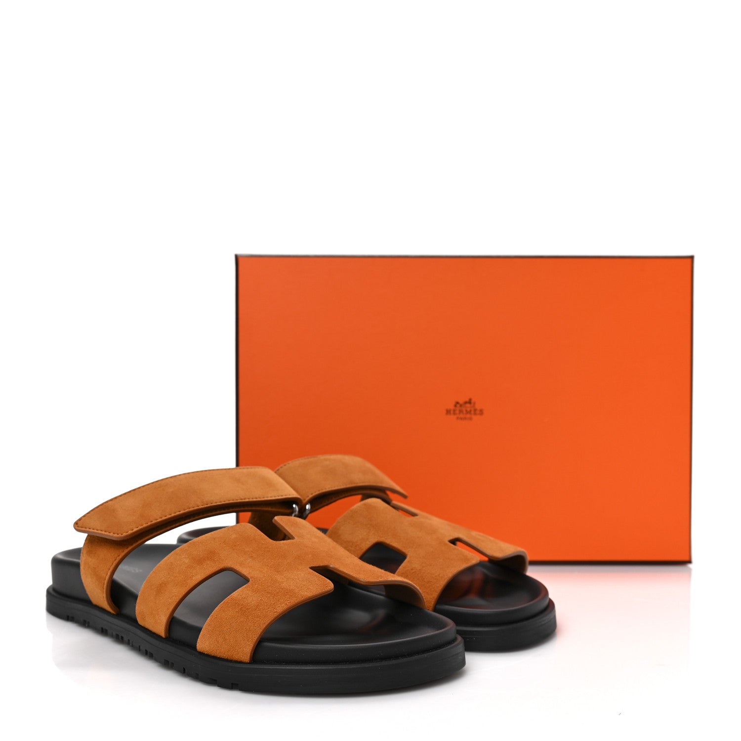 Hermes Suede Goatskin Womens Chypre Sandals 39 Naturel 8 of 8