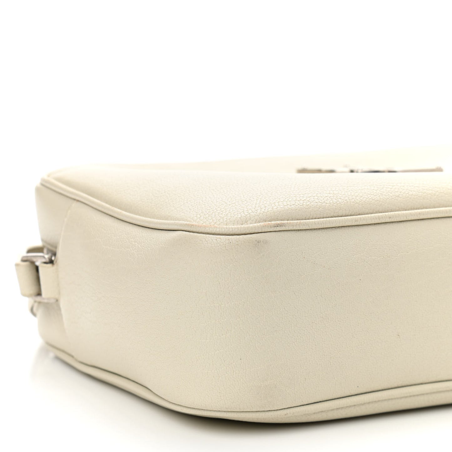 Lambskin Monogram Small Lou Camera Bag White