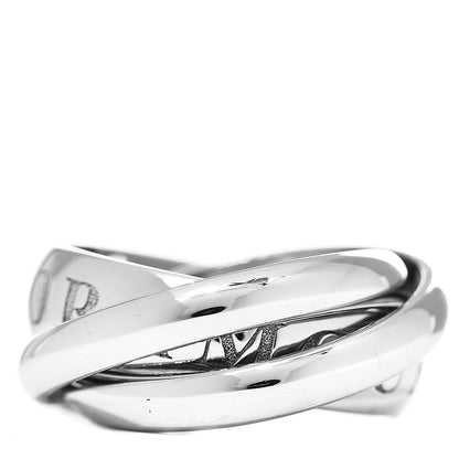 Cartier 18K White Gold 98 Xmas Limited Trinity Ring 50 5.25 3 of 6