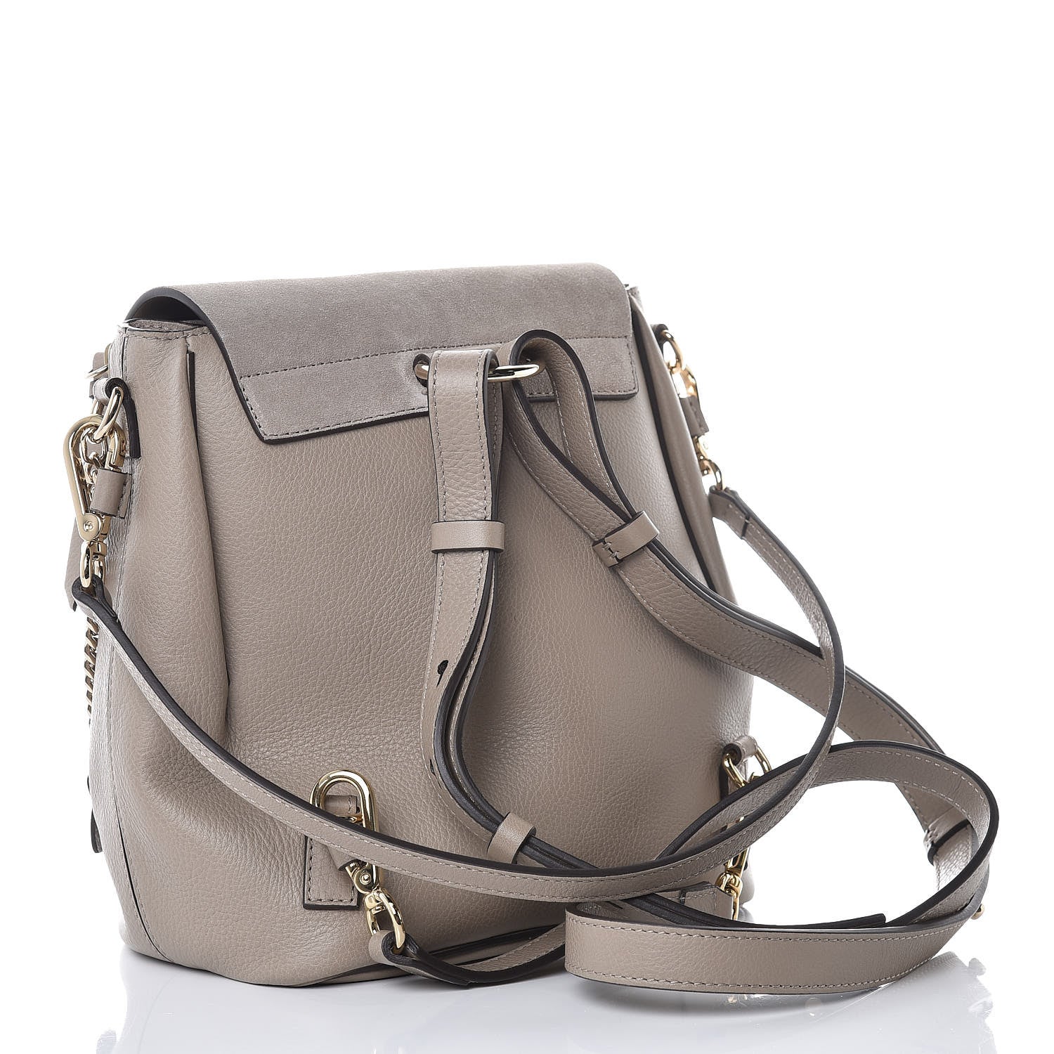 Chloe Suede Calfskin Small Faye Backpack Motty Grey 4 of 9