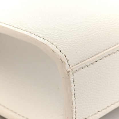 Saint Laurent Grain De Poudre Small Monogram Kate Satchel Icy White 26 of 27