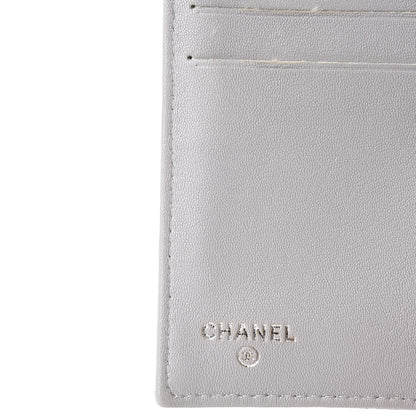 Chanel Goatskin Quilted CC Box Flap Wallet Grey 7 of 11