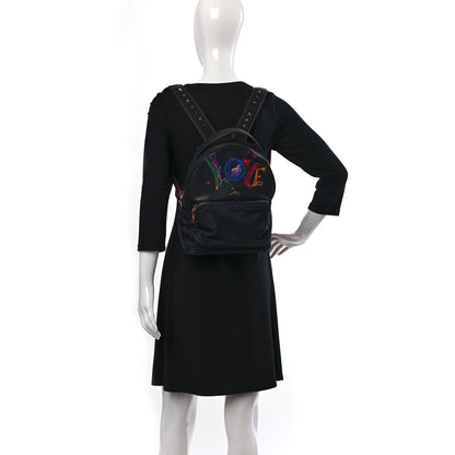 Christian Louboutin Nylon Calfskin Love Small Backloubi Backpack Black 2 of 9
