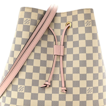 Louis Vuitton Damier Azur Neonoe MM Eau De Rose 6 of 14