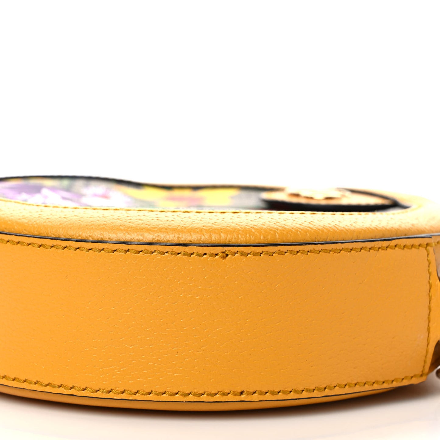 GG Supreme Monogram Flora Web Mini Ophidia Round Shoulder Bag Beige Multicolor Crop