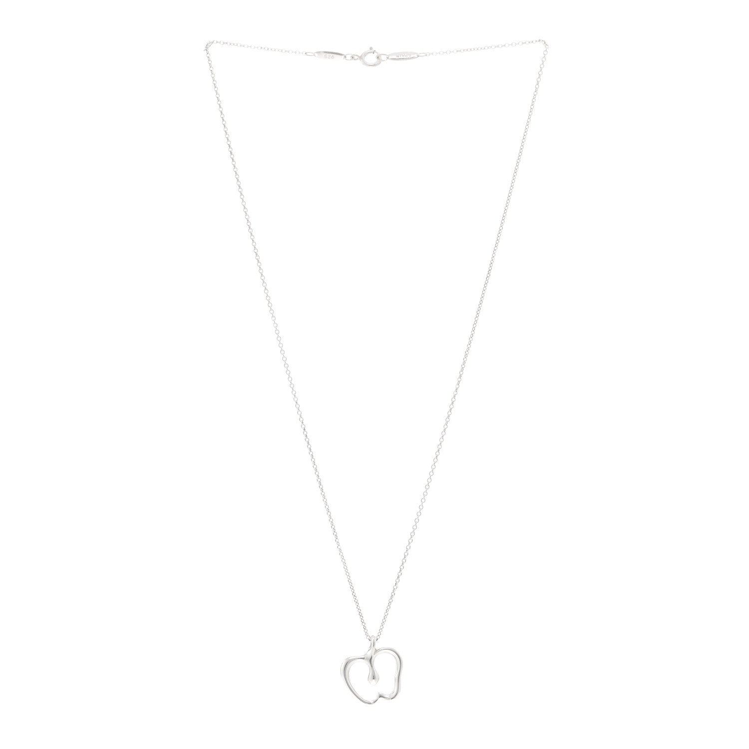 Tiffany Sterling Silver Elsa Peretti Apple Pendant Necklace 3 of 4