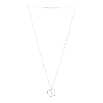 Tiffany Sterling Silver Elsa Peretti Apple Pendant Necklace 3 of 4