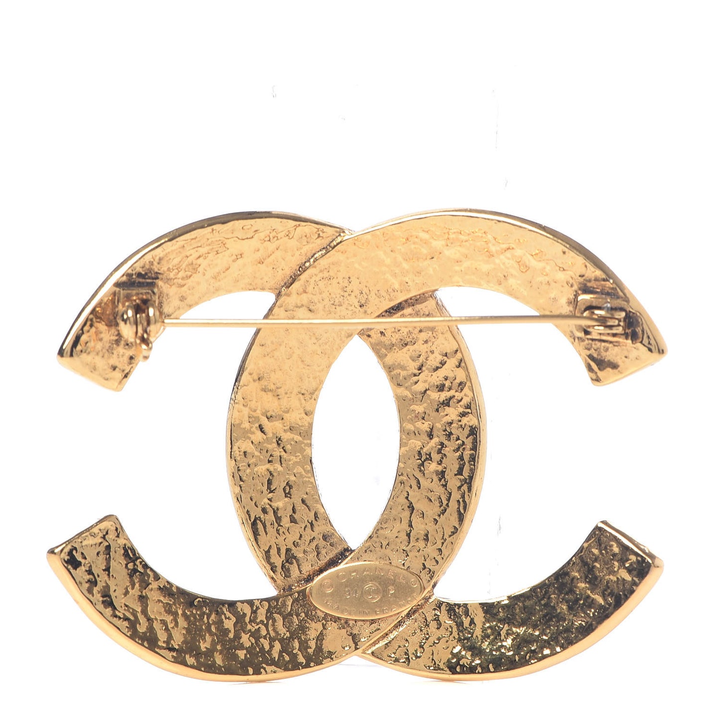 Large CC Brooch Gold