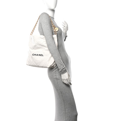 Chanel Calfskin Quilted Small Chanel 22 White 2 of 12