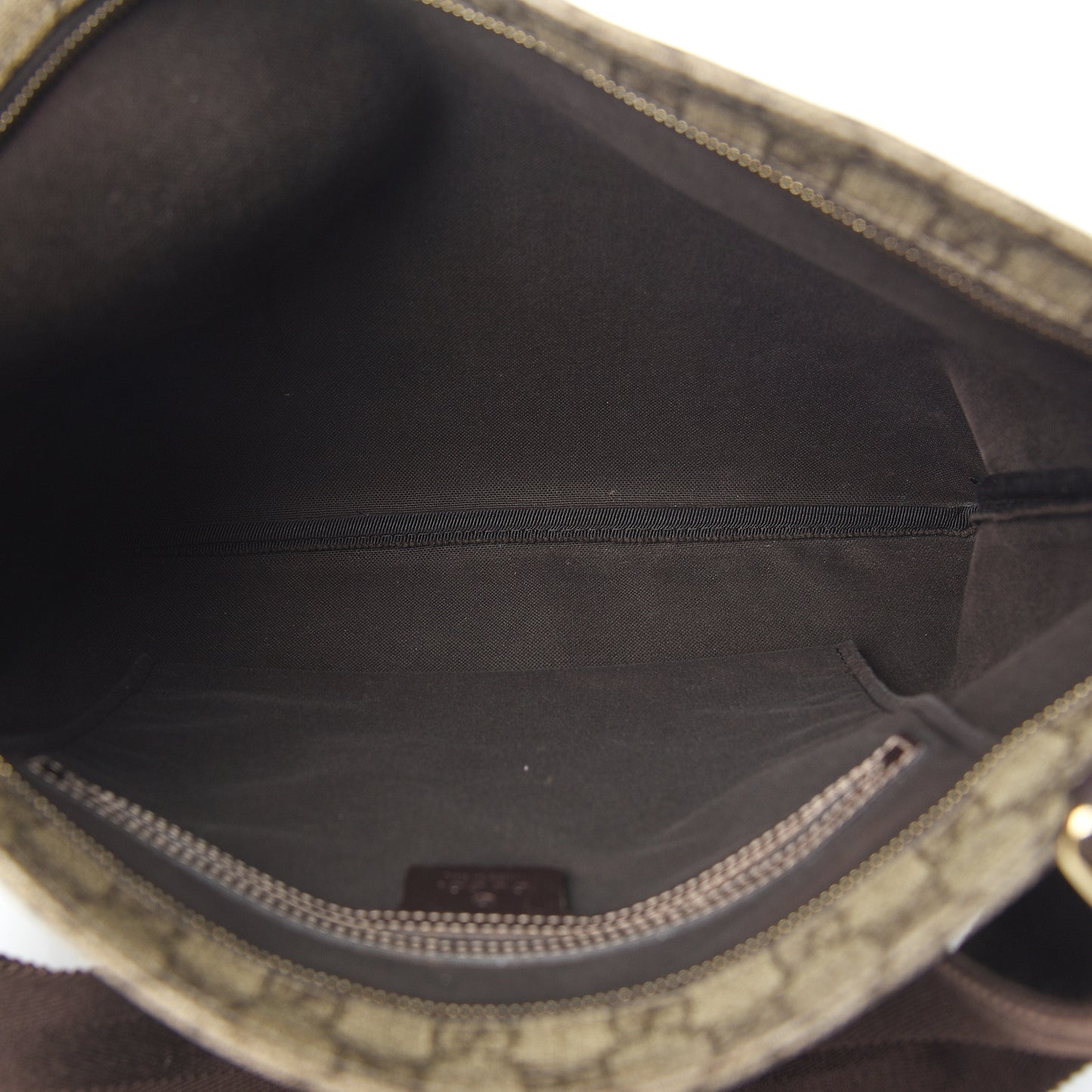 GG Supreme Monogram Medium Flat Messenger Bag Dark Brown