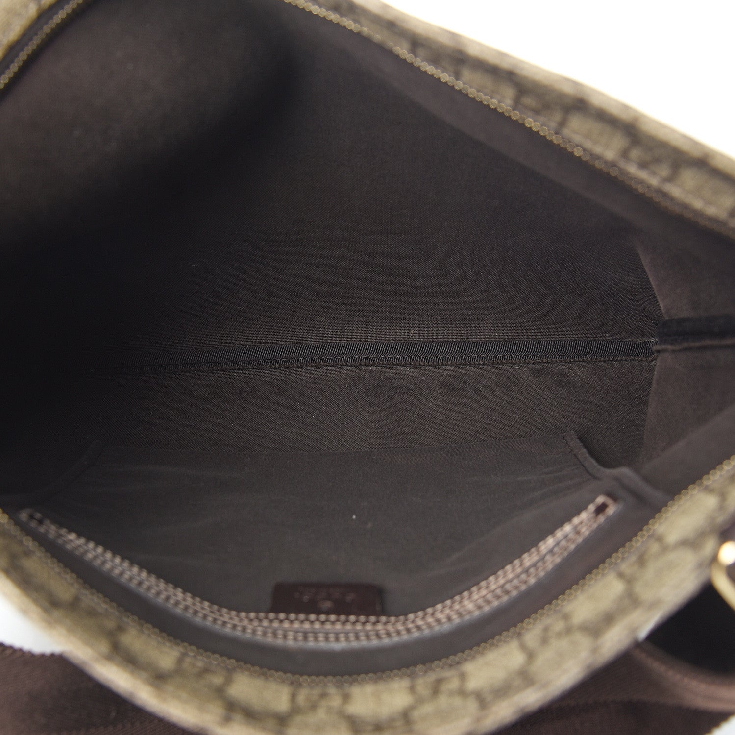 Gucci GG Supreme Monogram Medium Flat Messenger Bag Dark Brown 4 of 9