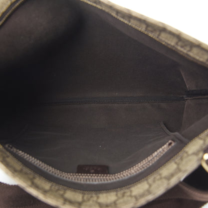 Gucci GG Supreme Monogram Medium Flat Messenger Bag Dark Brown 4 of 9