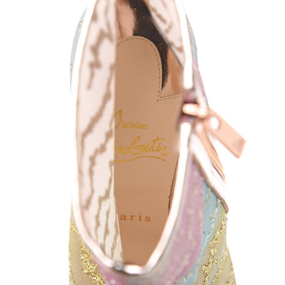 Christian Louboutin Rete Tulle Nancy Bootie 100 Ankle Boots 39.5 Multicolor Blush 7 of 10