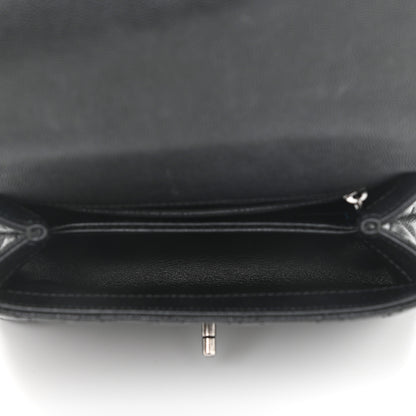Chanel Caviar Lizard Embossed Quilted Mini Coco Handle Flap Black 5 of 12