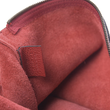 Gucci Pebbled Calfskin Medium Logo Portfolio Clutch Hibiscus Red 6 of 9