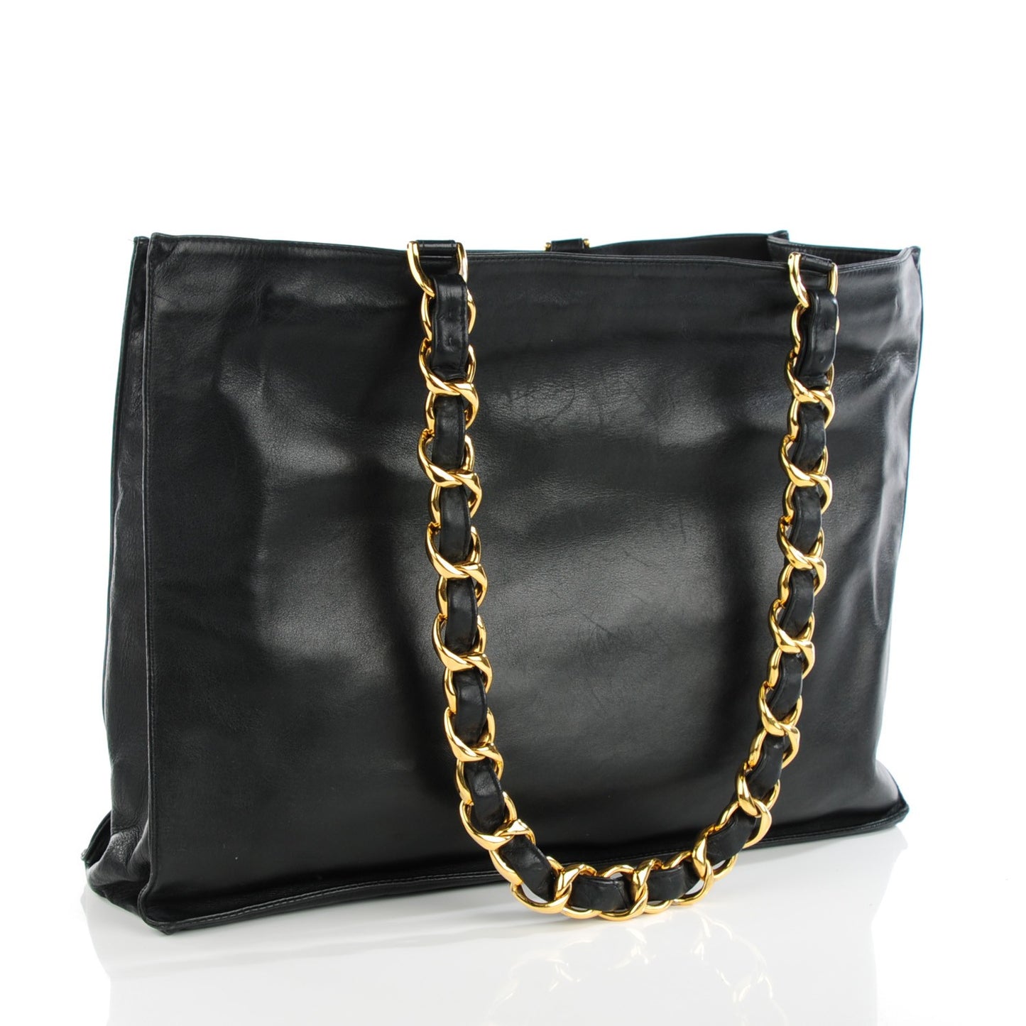 Lambskin Jumbo Shoulder Bag Black