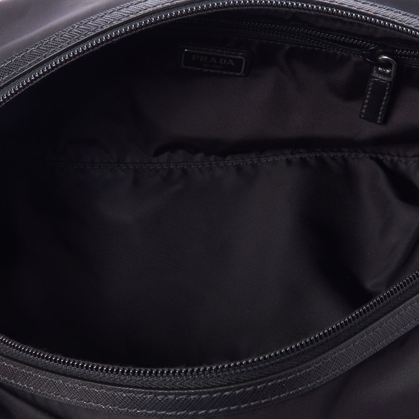 Re-Nylon Saffiano Travel Pouch Black