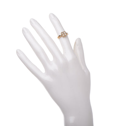 Van Cleef & Arpels 18K Yellow Gold Diamond Flower Ring 48 4.25 2 of 4
