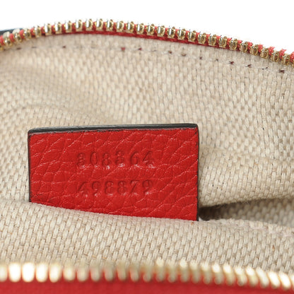 Gucci Pebbled Calfskin Small Soho Disco Bag Tabasco Red 7 of 8