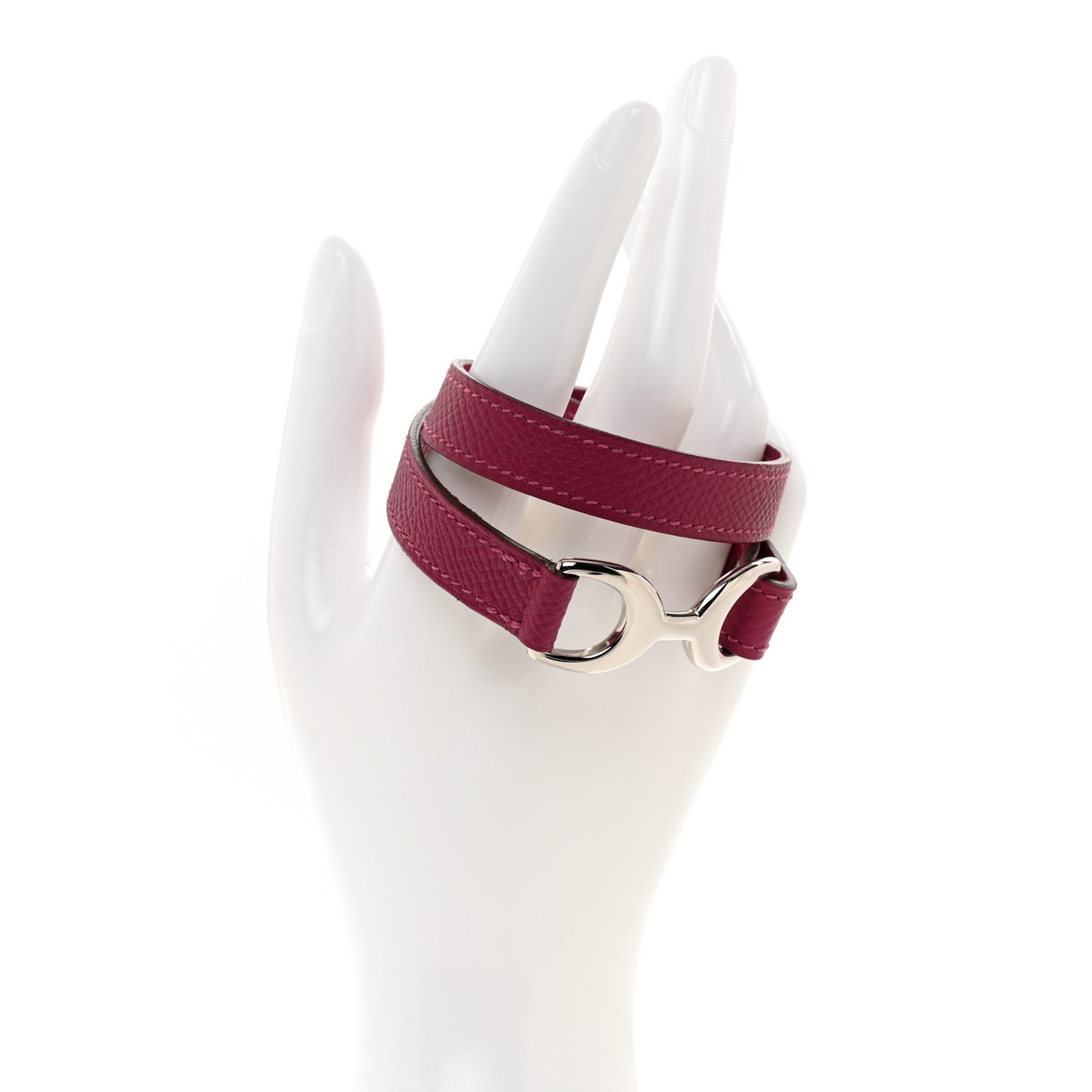 Epsom Baby Pavane Double Tour Bracelet Magenta