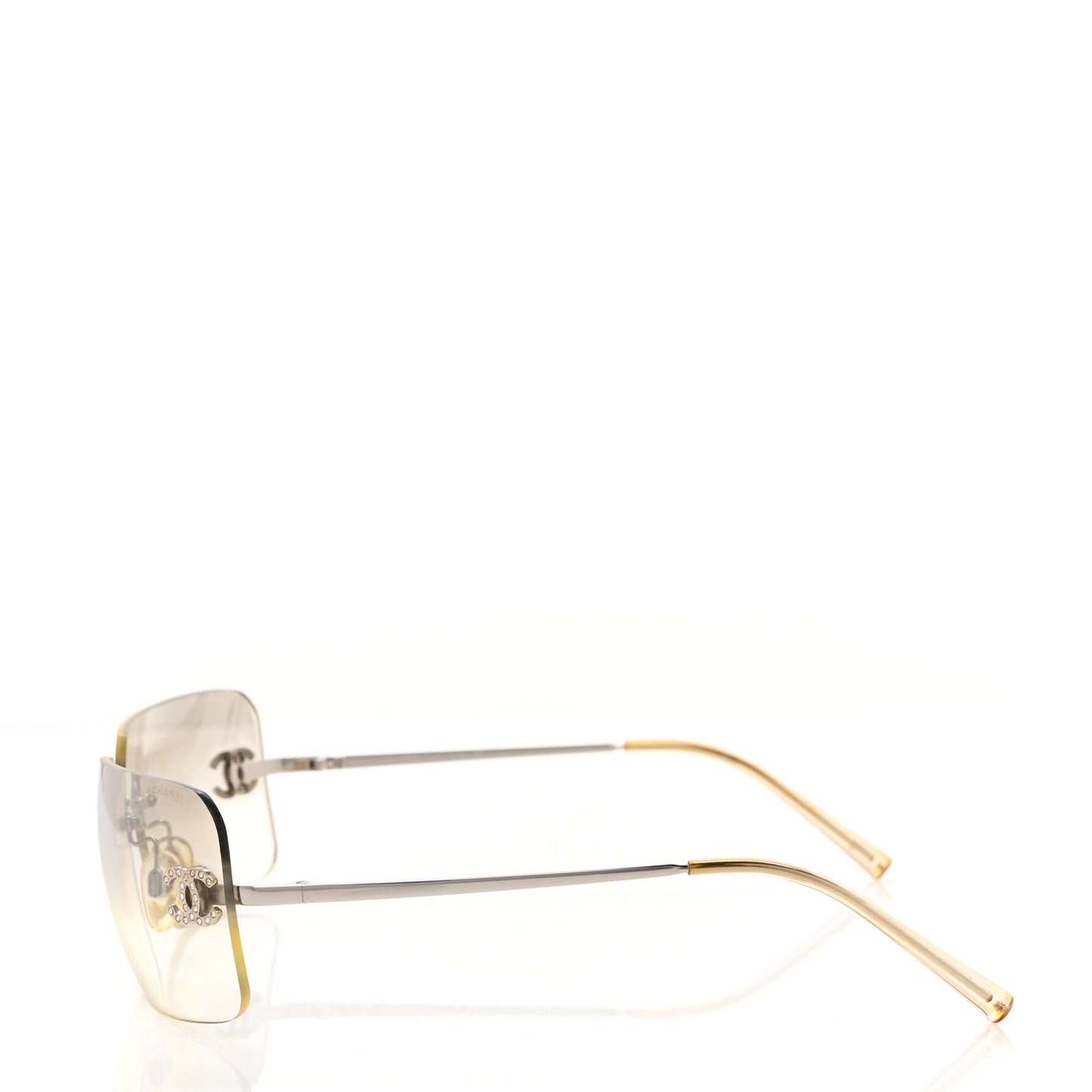 Metal CC Logo Sunglasses 4017 d Silver