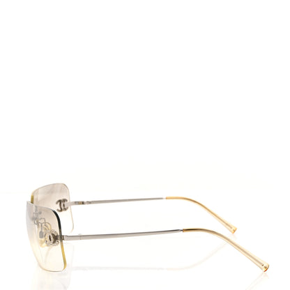 Chanel Metal CC Logo Sunglasses 4017 d Silver 3 of 7