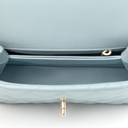 Chanel Caviar Quilted Mini Coco Handle Flap Light Blue 5 of 11