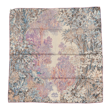 Hermes Cashmere Silk All'Orto Botanico di Palermo Rose Naturel Bleu 1 of 5