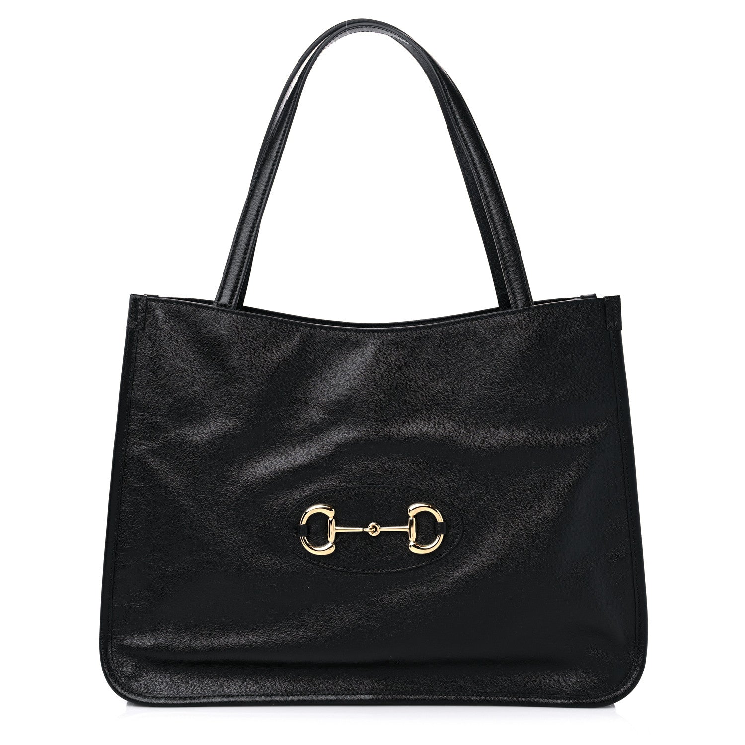 Gucci New Sakai Calfskin Lux Horsebit 1955 Tote Bag Black 1 of 7