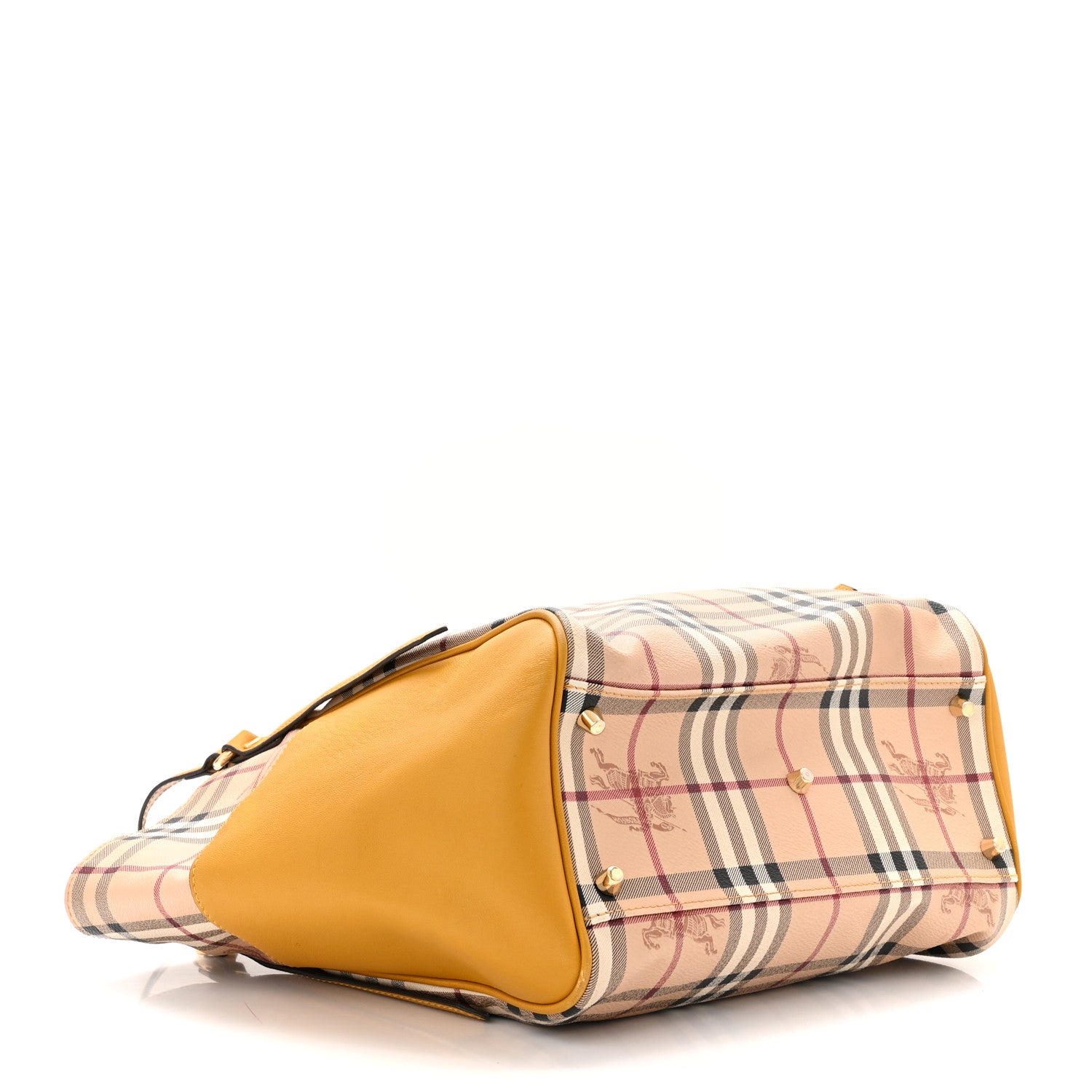 Burberry Haymarket Check Small Canterbury Tote Gold Freesia 3 of 10