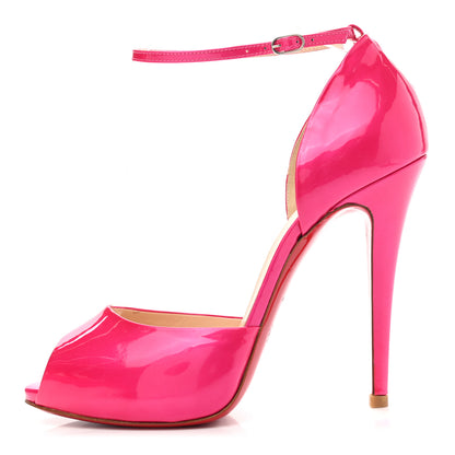 Christian Louboutin Metallic Patent Claudia 120 Pumps 39 Pink 1 of 9
