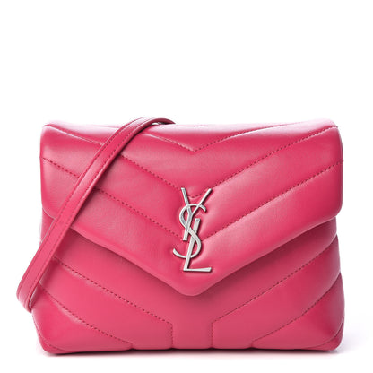 Saint Laurent Calfskin Y Quilted Monogram Toy Loulou Crossbody Bag Freesia 1 of 10