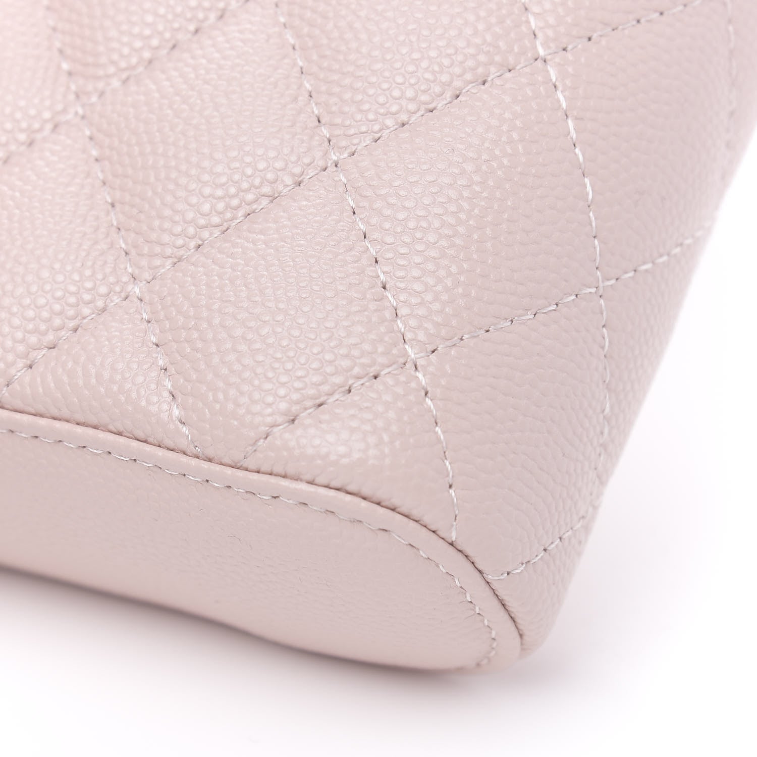 Chanel Caviar Quilted Small Vertical Coco Beauty Vanity Case With Chain Light Pink 9 of 10