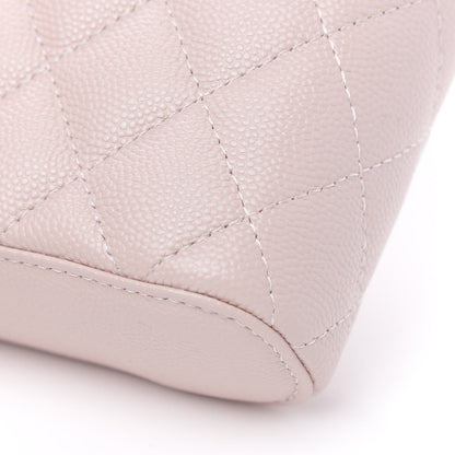 Chanel Caviar Quilted Small Vertical Coco Beauty Vanity Case With Chain Light Pink 9 of 10