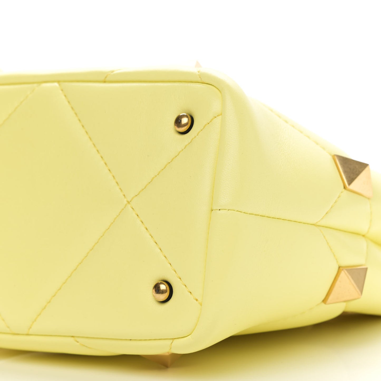 Nappa Small Roman Stud The Handle Bag Lime Sorbet