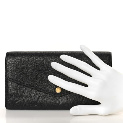 Louis Vuitton Empreinte Sarah Wallet NM Black 2 of 8