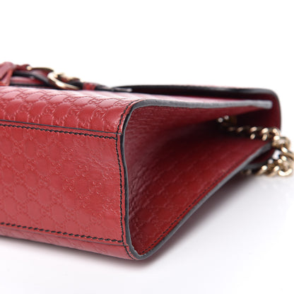 Gucci Microguccissima Medium Emily Chain Shoulder Bag Red 6 of 17