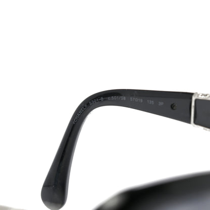 Chanel Crystal Polarized CC Square Sunglasses 5301-B Black 6 of 8