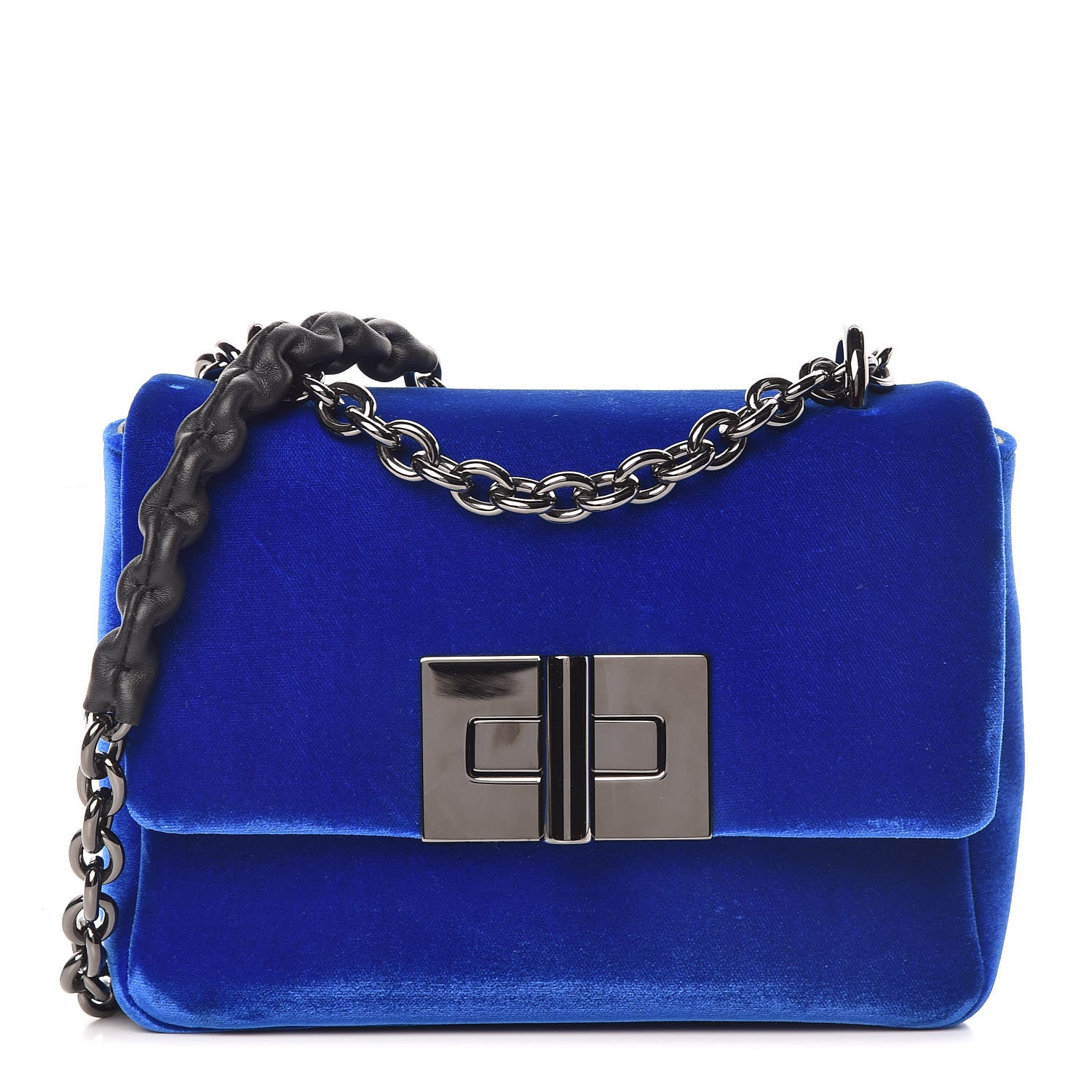 Tom Ford Velvet Large Natalia Chain Bag Imperial Blue 1 of 13