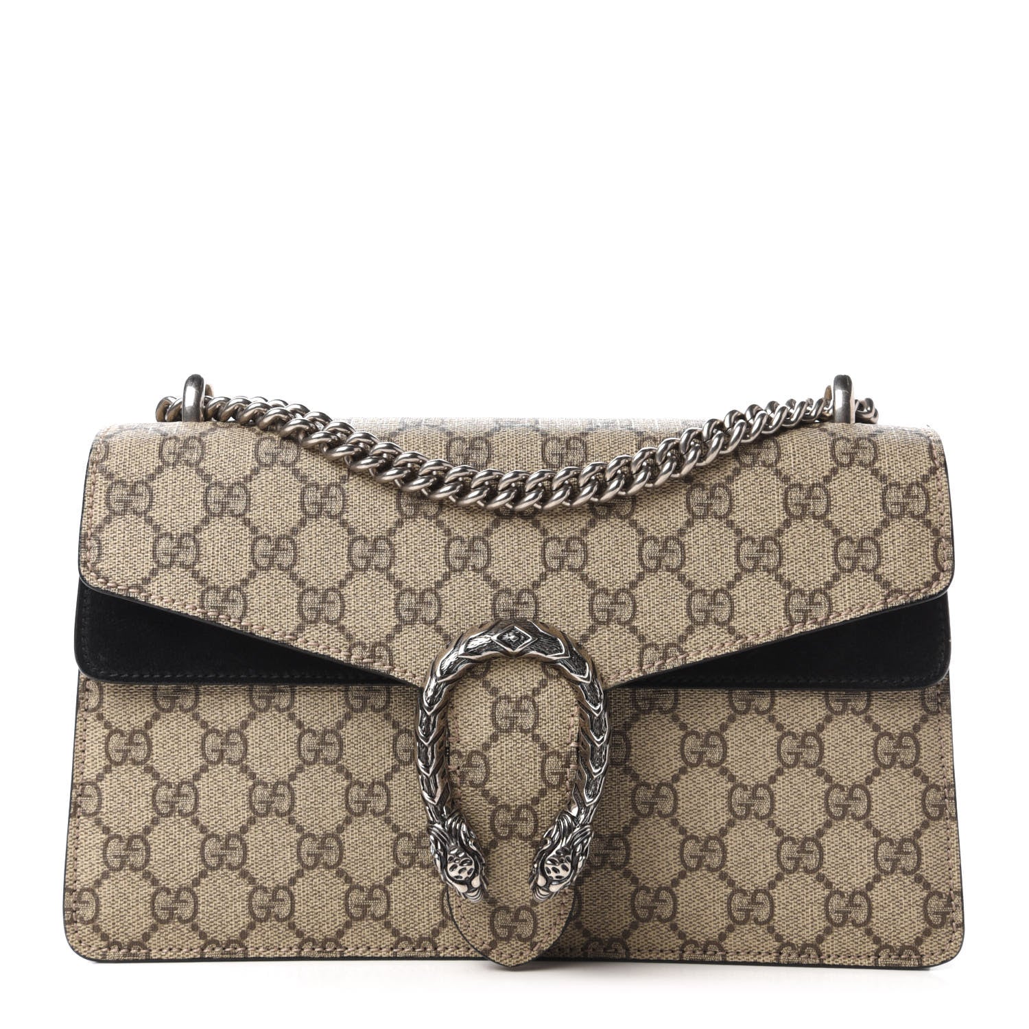 Gucci GG Supreme Monogram Small Dionysus Shoulder Bag Black 1 of 10