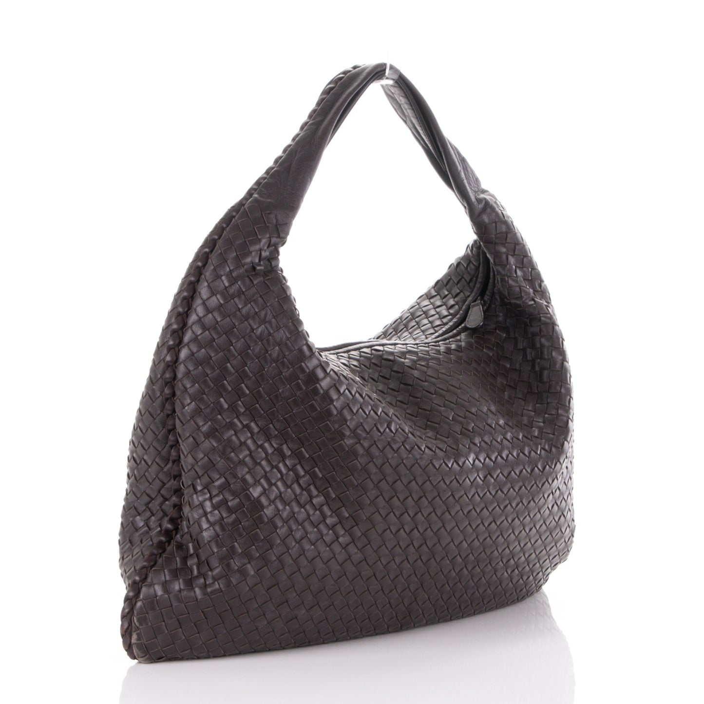 Nappa Intrecciato Maxi Veneta Hobo Ebano