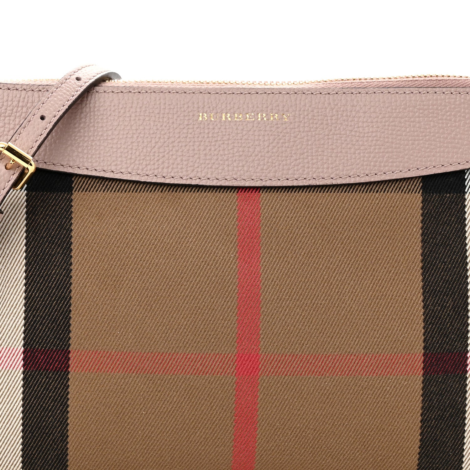 Burberry House Check Derby Peyton Crossbody Clutch Bag Pale Orchid 6 of 8