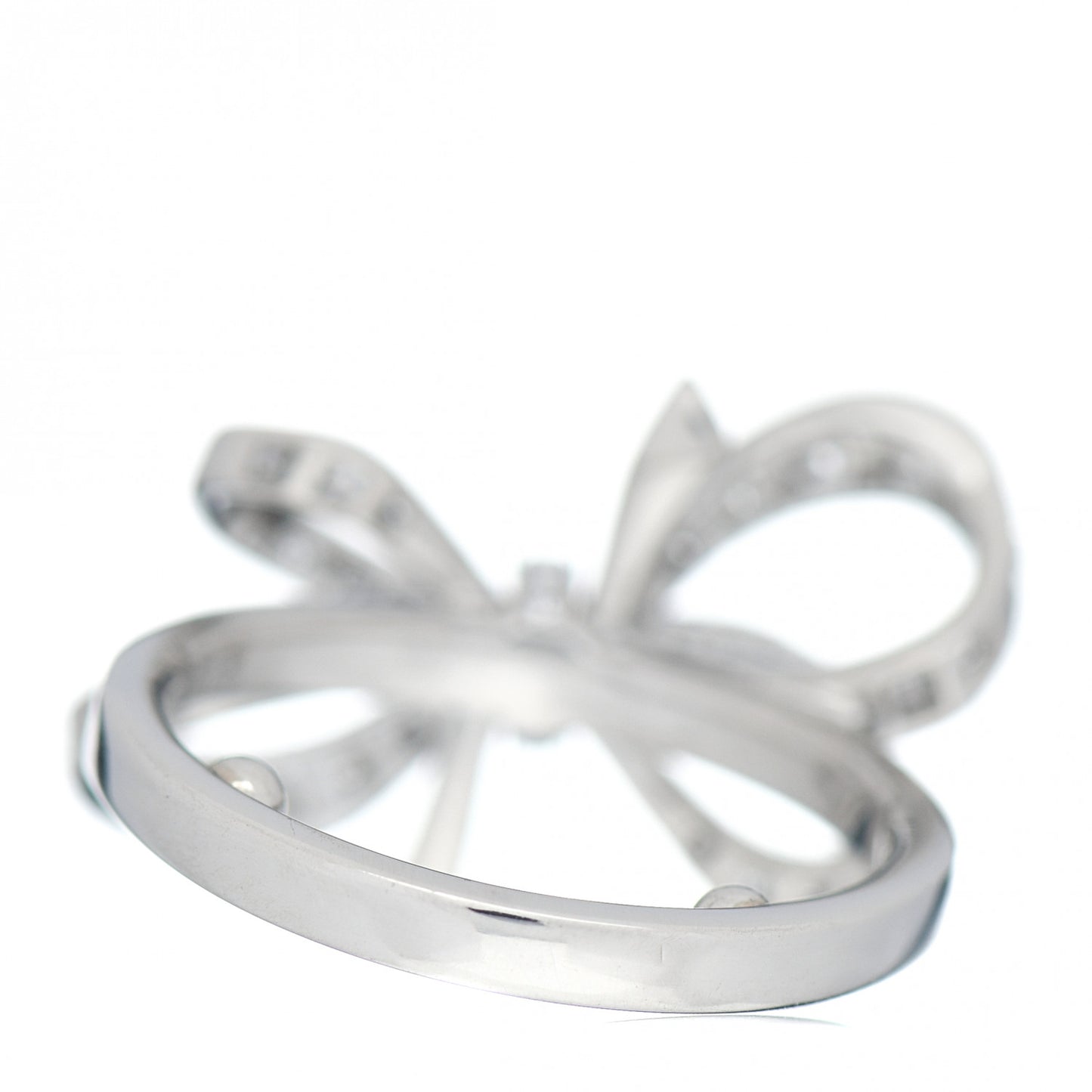 Platinum Diamond .51ct Double Bow Ring 43 2.5